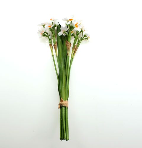 Floristik24 Narzissenstrauß in Weiß 35cm 3St