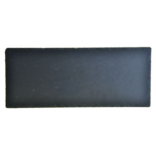 Floristik24 Natürliche Schieferplatte rechteckig Steintablett Schwarz 30×12,5cm 4St