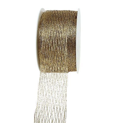 Netzband Gold drahtverstärkt 40mm 15m