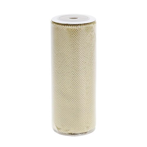 Floristik24 Netzstoff Gold mit Glitzer 15cm 5m