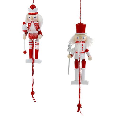 Floristik24 Nussknacker Figur Rot, Weiß 12,5cm