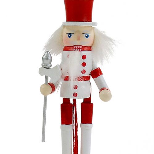 Floristik24 Nussknacker Figur Rot, Weiß 12,5cm