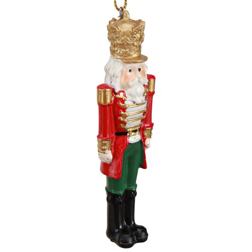 Artikel Nussknacker Weihnachtsanhänger Rot Grün Gold H10cm 4 St