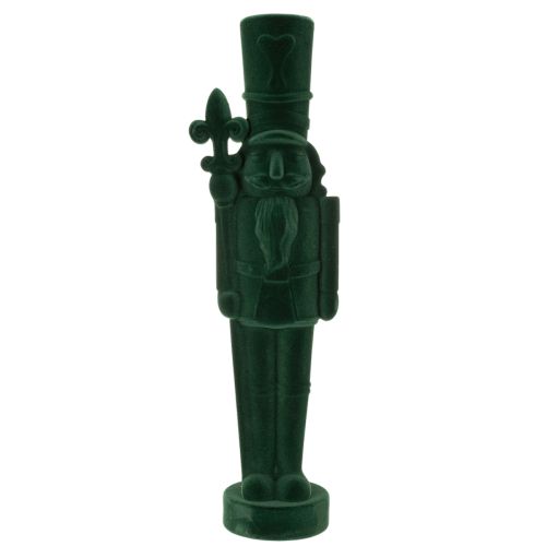 Nussknacker Figur 77 cm Grün Beflockt Weihnachtsdekoration Innenbereich | Floristik24.at
