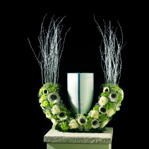 Artikel Steckschaum Urnen Halbring Trauerschmuck H29cm Ø47cm 1 St