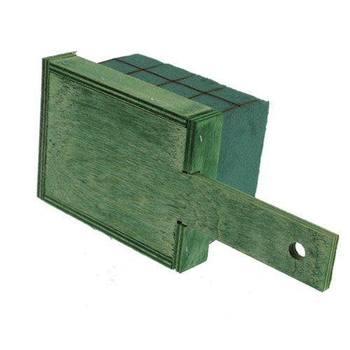 Artikel Steckschaum Ziegel mit Holzunterlage 21cm x 9cm x 8cm 8 St