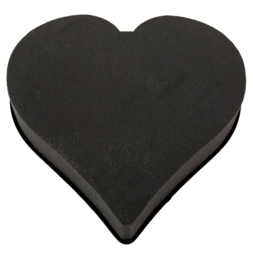 Floristik24 Steckschaum Herz Steckmasse Schwarz 38cm 2St