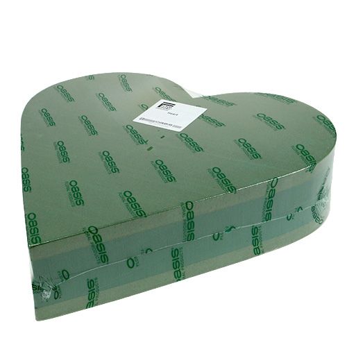 Artikel Steckschaum Herz Steckmasse Grün 31cm × 29cm 2 St