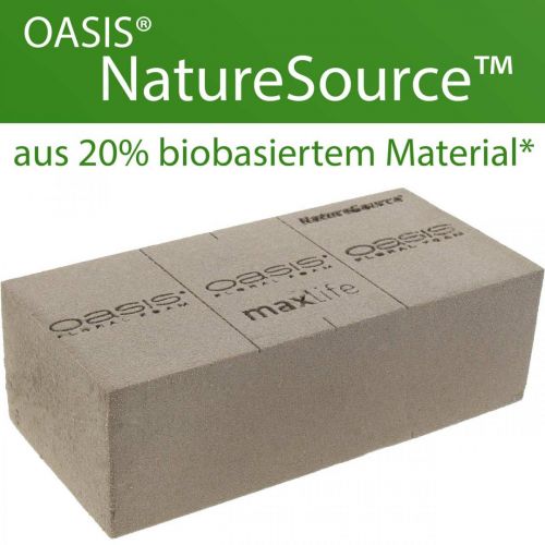 Floristik24 OASIS® BIOLIT® NatureSource Ziegel Steckschaum 23cm×11cm×7cm 10St