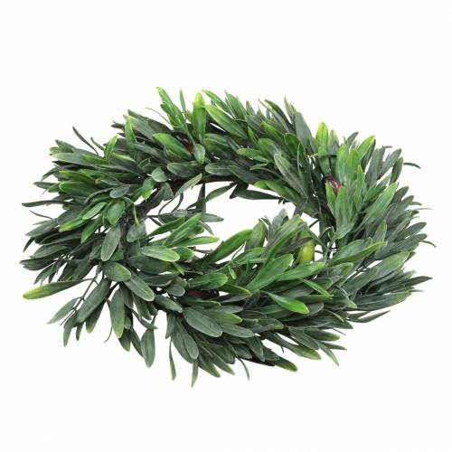 Floristik24 Olivenkranz künstlich Grün Ø28cm Deko mediterran