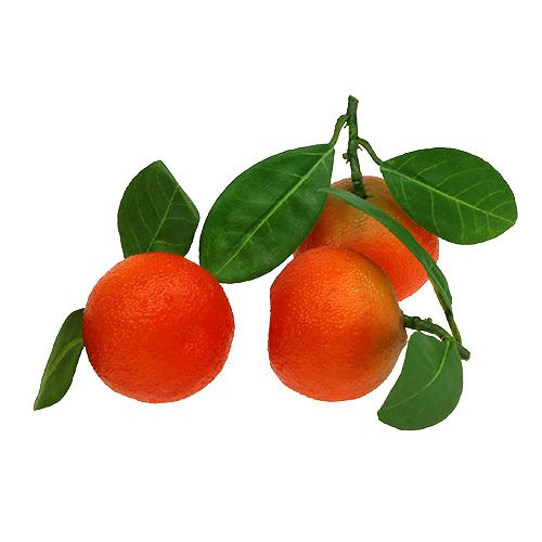 Floristik24 Orange mini mit Blatt 5cm 8St