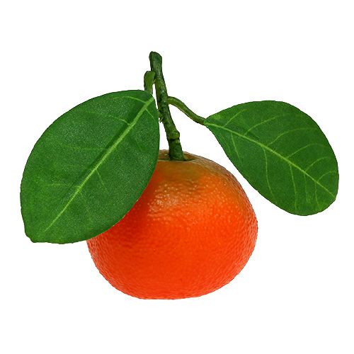 Floristik24 Orange mini mit Blatt 5cm 8St