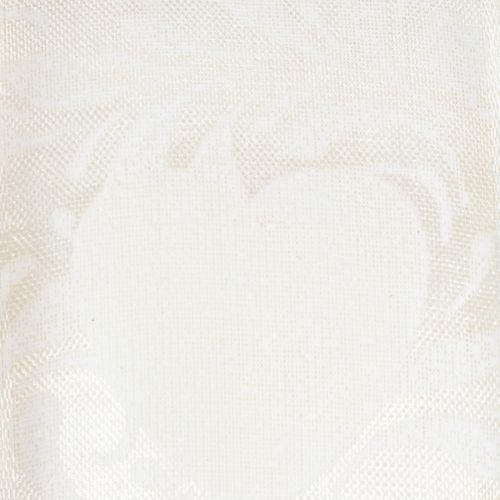 Organzaband Dekorband Herzen 40mm x 15m Creme | Floristik24.at