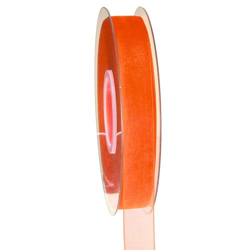 Floristik24 Organzaband Geschenkband Orange Band Webkante 15mm 50m