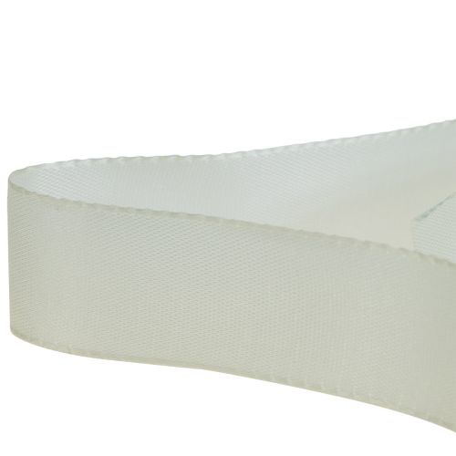 Floristik24 Dekoband Geschenkband Creme Band Webkante 25mm 3m