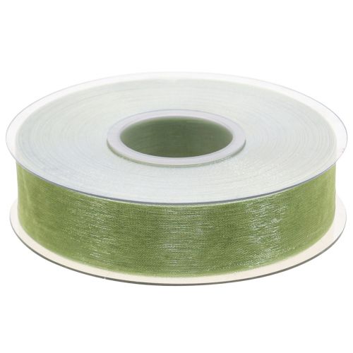 Artikel Organzaband Grün Geschenkband Band Webkante Lindgrün 25mm 50m