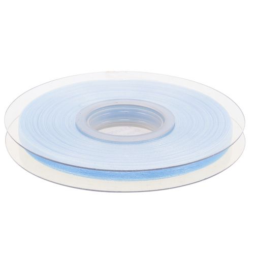 Floristik24 Organzaband Geschenkband Hellblau Band Blau Webkante 6mm 50m