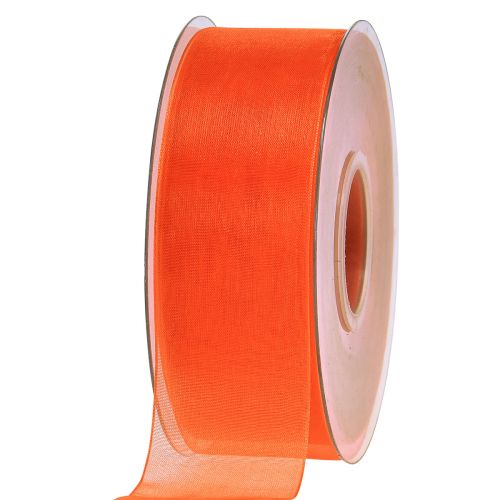 Organzaband Geschenkband Orange Band Webkante 40mm 50m