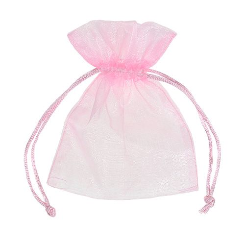 Floristik24 Organzabeutel Rosa 12x9cm 10St
