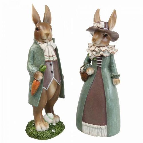 Floristik24 Osterdeko Deko Hasen Osterhase Figur Hasenpaar H34cm 2St