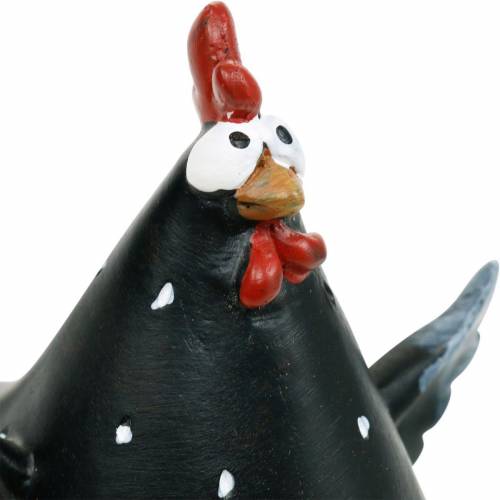 Floristik24 Osterdeko Huhn, Lustiges Huhn, Tischdeko für den Frühling, Oster-Huhn 13cm