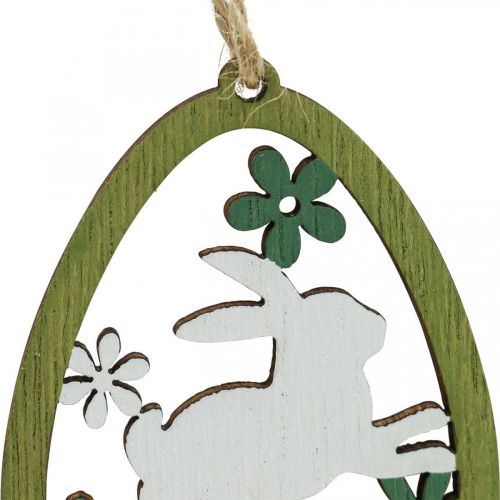 Floristik24 Osterei zum Aufhängen Osterdeko Holzanhänger 5×7cm 12 St