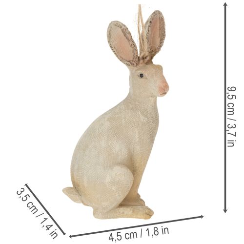 Artikel Osterhase Figur zum Aufhängen Osterdeko Polyresin H9,5cm 4St