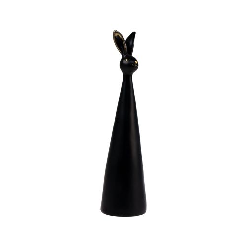 Floristik24 Osterhase Schwarz Gold Osterdeko Hase Ø7cm H27,5cm