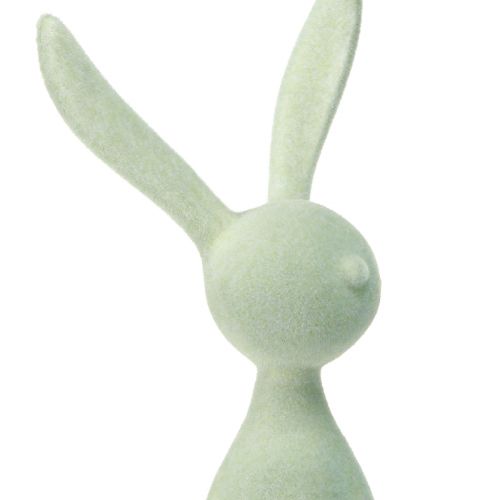 Artikel Osterhasen Deko Hasen sitzend beflockt – 2. Wahl – Grün Braun 36cm 3 St