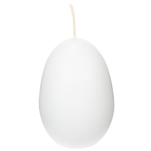 Floristik24 Osterkerzen Ei Form Eierkerzen Besondere Kerzen für Ostern Weiß 9cm 6St