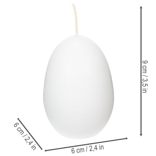 Artikel Osterkerzen Ei Form Eierkerzen Besondere Kerzen für Ostern Weiß 9cm 6St