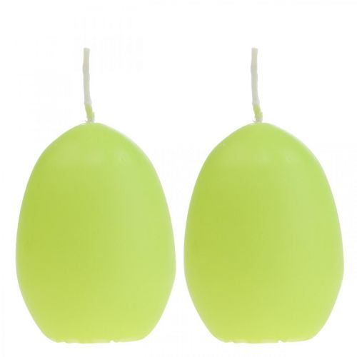 Floristik24 Osterkerzen Eiform, Eierkerzen Ostern Limone Ø4,5cm H6cm 6St