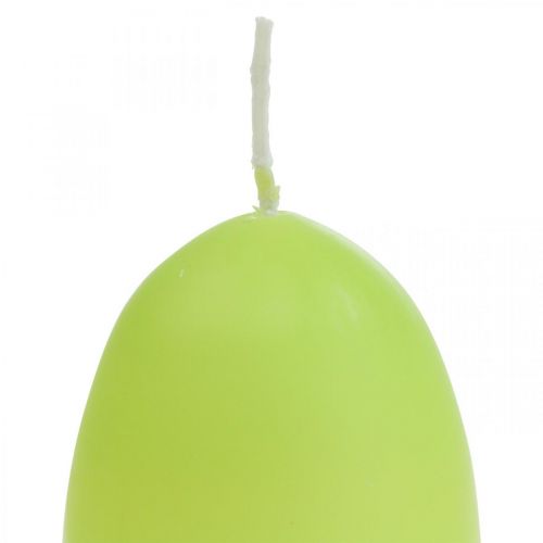 Floristik24 Osterkerzen Eiform, Eierkerzen Ostern Limone Ø4,5cm H6cm 6St