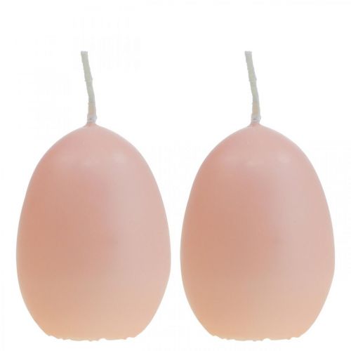 Floristik24 Osterkerzen Eiform, Eierkerzen Ostern Peach Ø4,5cm H6cm 6St