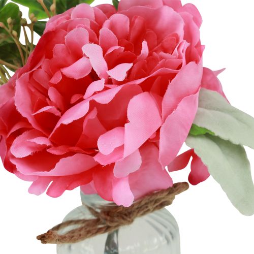 Floristik24 Pfingstrosen Deko in der Vase Tischdeko Sommer Pink 20cm