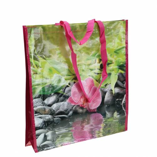 Floristik24 Einkaufstasche mit Henkeln Happiness Kunststoff 38×10×40cm