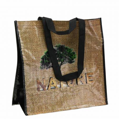Artikel Einkaufstasche mit Henkeln Nature Kunststoff 40×20×40cm