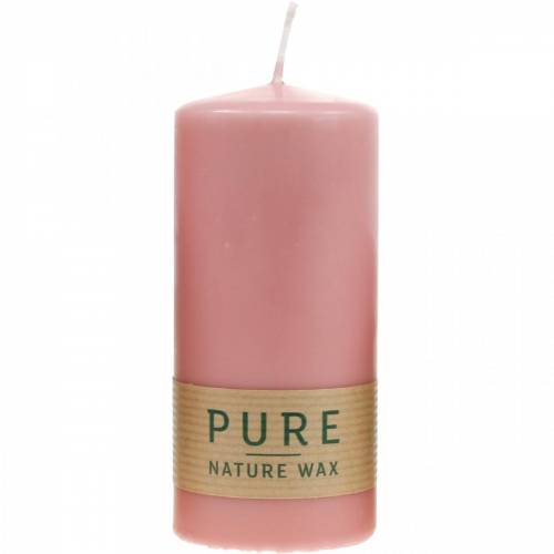 Artikel PURE Stumpenkerze 130/60 Deko Kerze Rosa Naturwachs