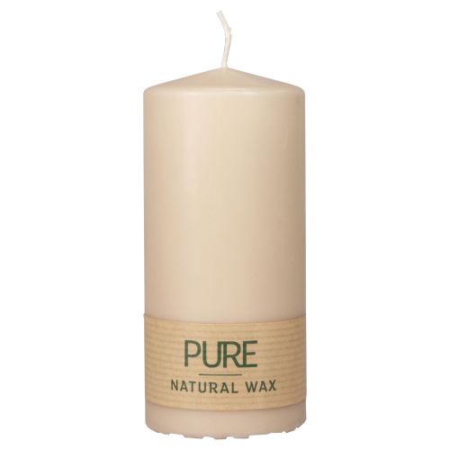 Floristik24 PURE Stumpenkerze Beige Wenzel Kerzen 130/60mm