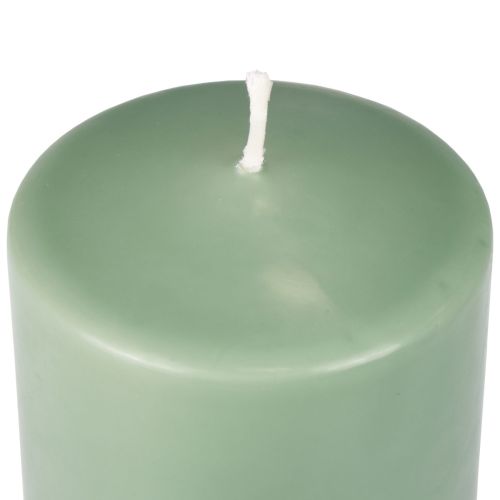 Floristik24 PURE Stumpenkerze Grün Smaragd Wenzel Kerzen 90/70mm