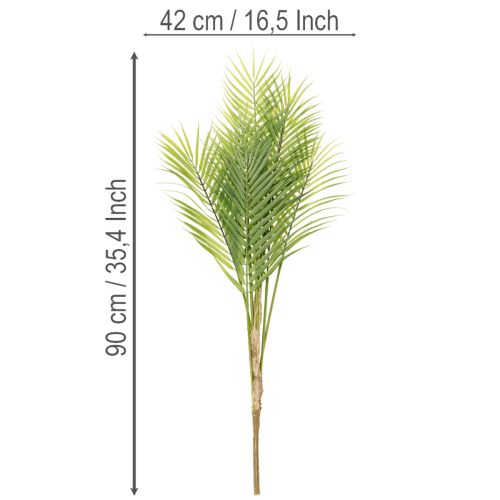Künstlicher Palmenzweig 90cm Grün aus Kunststoff für Innenbereich | Floristik24.at