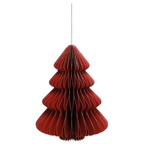 Papier Tannenbaum Bordeaux Weihnachtsanhänger H20cm