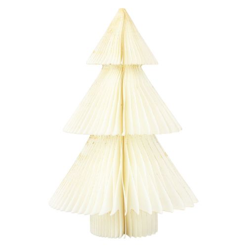 Artikel Papier Weihnachtsbaum Papier Tannenbaum Weiß Gold H30cm