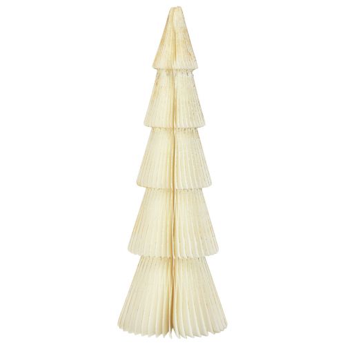 Artikel Papier Weihnachtsbaum Tannenbaum Klein Weiß Gold H30cm