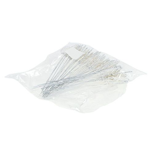 Floristik24 Papierherz am Draht 5cm Weiß 36St