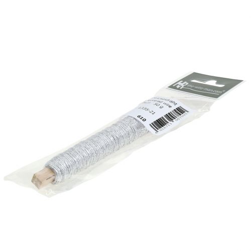 Artikel Papierkordel Draht umwickelt Ø0,8mm 22m Silber