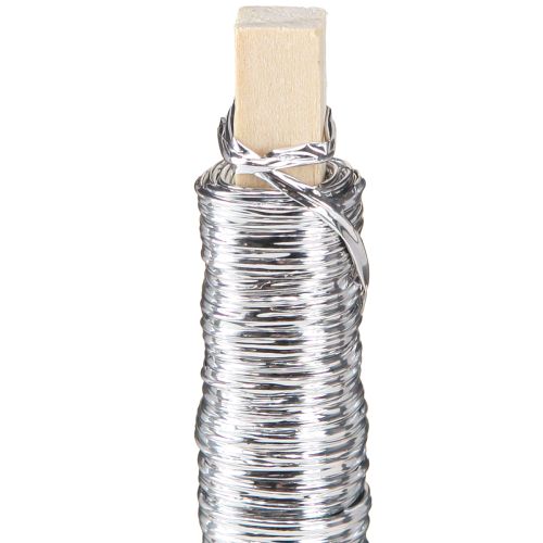 Artikel Papierkordel Draht umwickelt Ø0,8mm 22m Silber