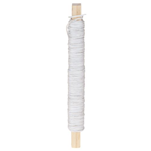 Artikel Papierkordel Draht umwickelt Ø0,8mm 22m Weiß