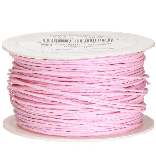 Floristik24 Papierkordel Draht umwickelt Ø2mm 100m Rosa