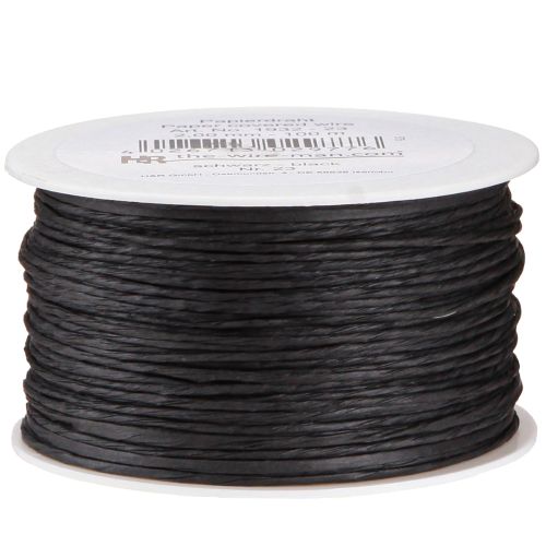 Artikel Papierkordel Draht umwickelt Ø2mm 100m Schwarz